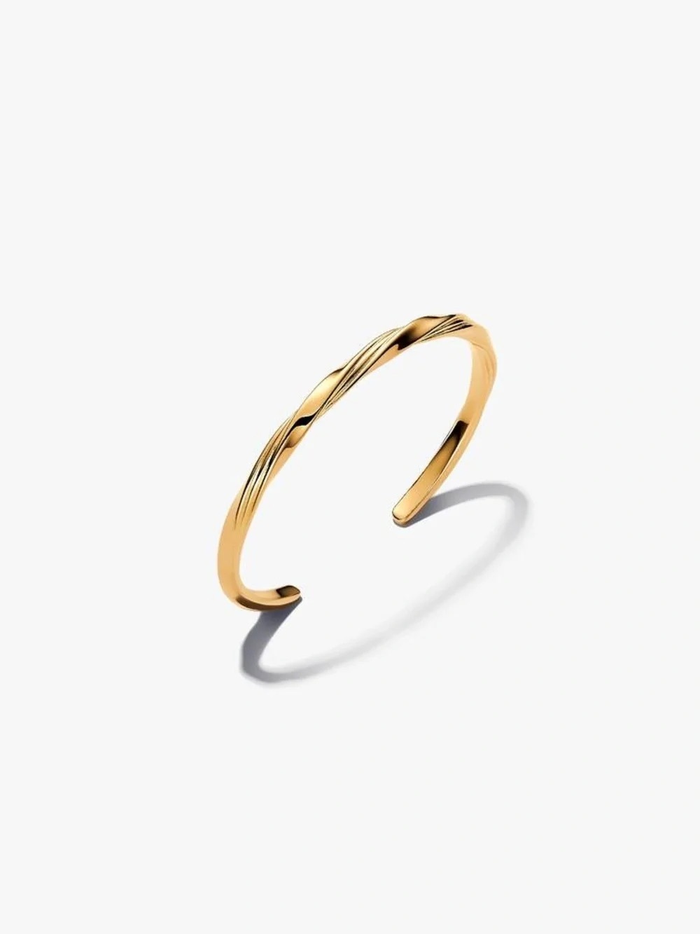 Pandora Gold Twisted Open Cuff Bracelet